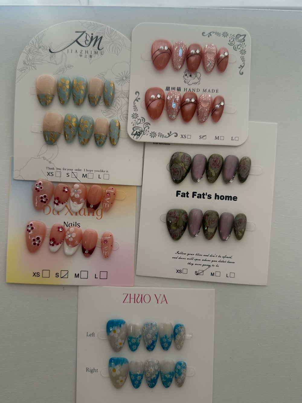 Luxury Press-on Nails Bundle set of 5-Small